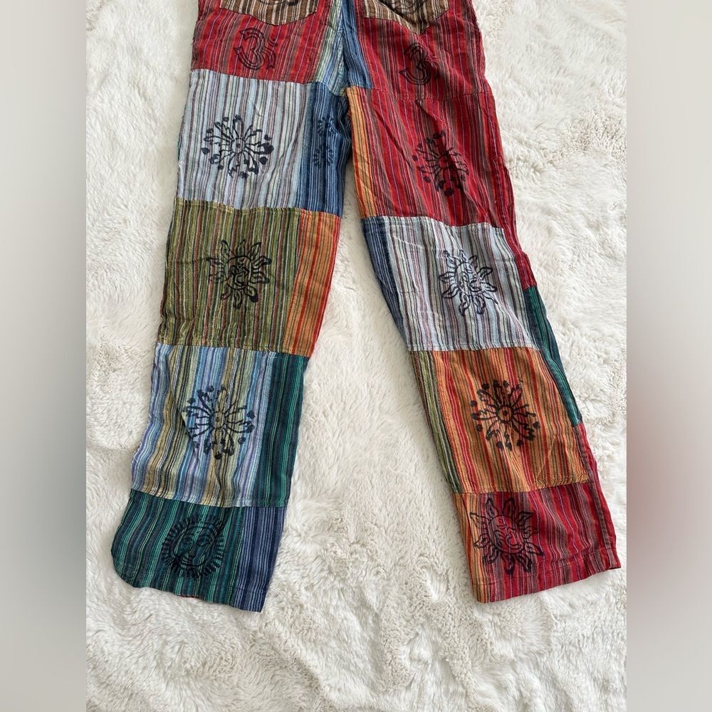 Patchwork hippie made in Nepal overalls - Picture 10 of 14